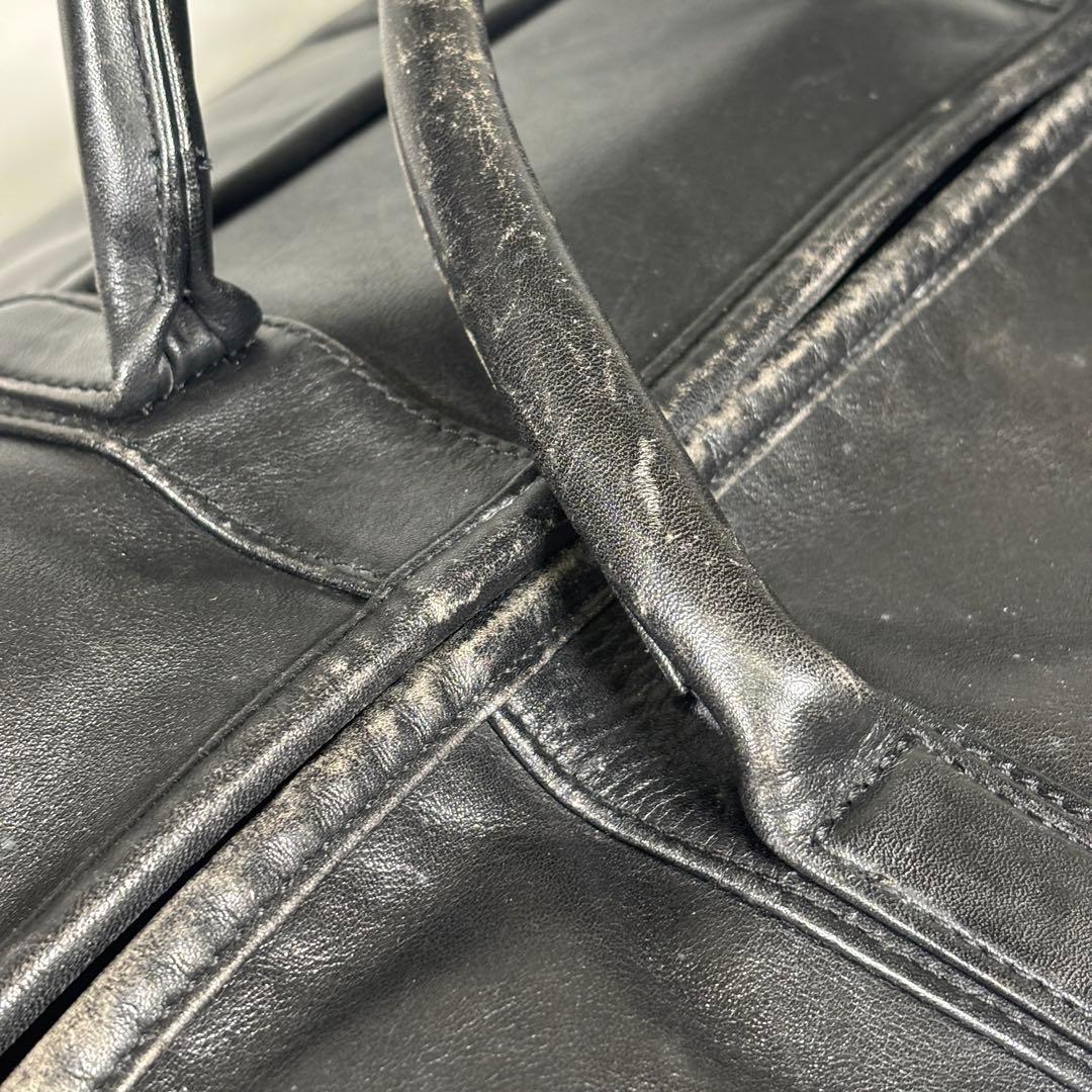 コーチ オールドコーチ ボストンバッグ 大容量 オールレザー ブラック