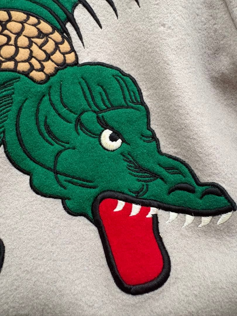 ドラゴン刺繍 ミリタリージャケット　スーベニア　完全一点物　スカジャン