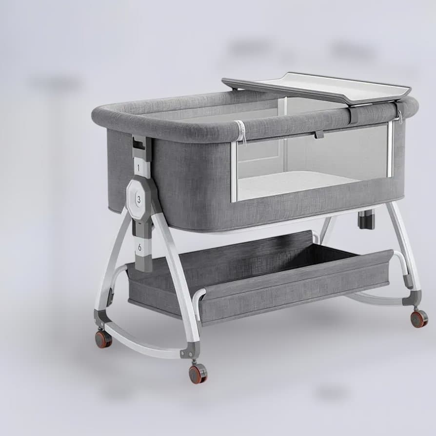 【A47】ベビーベッド 高さ調整可能