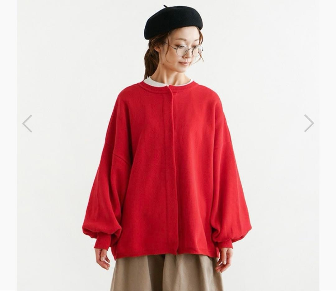 ソラモナポッシエ ウエハースニットワイドカーディガン日本製 グレージュ系定番人気