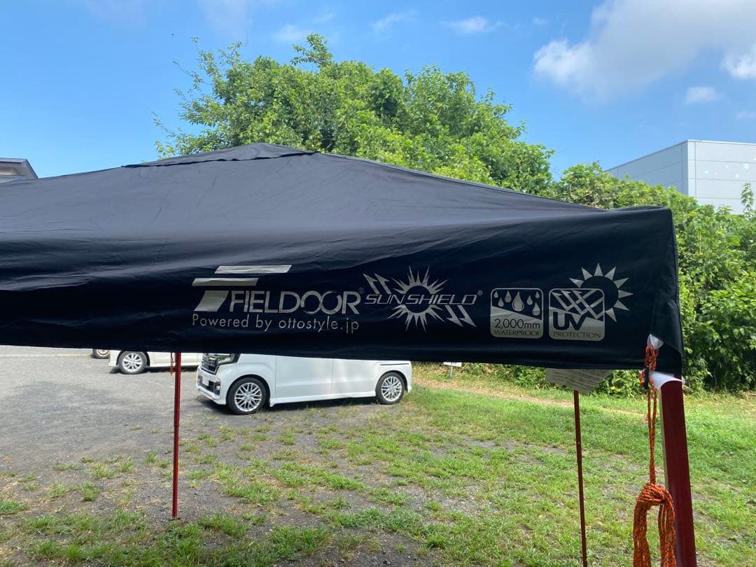 FIELDOOR ワンタッチタープテント 強化版(3.0×3.0)幕4枚付き