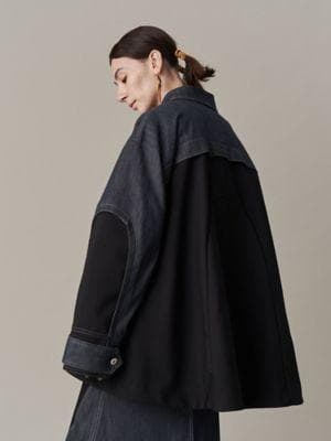 【未使用タグ付き】UN3D. デニムディテール ドッキングテントコート 36