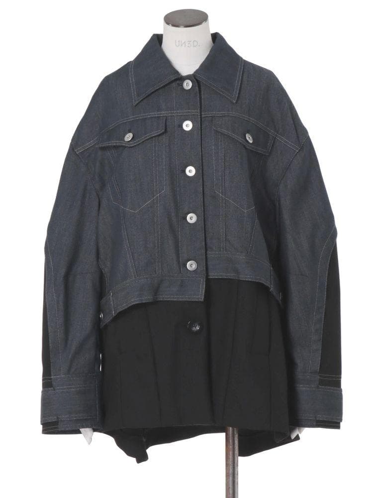 【未使用タグ付き】UN3D. デニムディテール ドッキングテントコート 36
