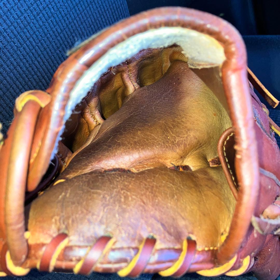 ミズノ　ワールドウィン　投手用グローブ　ブラウン　オールメンテナンス済