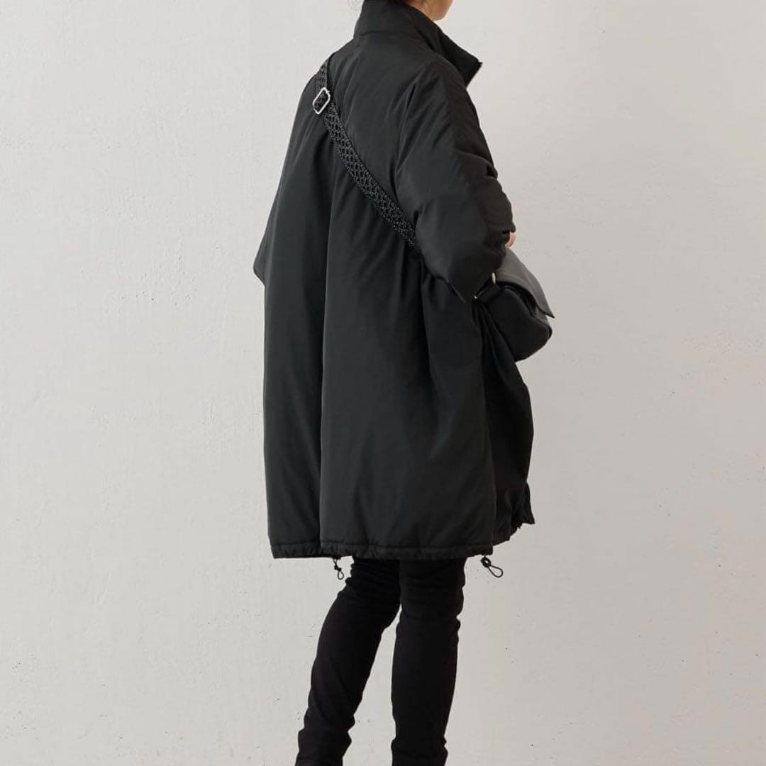 【美品】BEARDSLEY ビアズリー 中綿BIGポンチョコート 黒　MA1