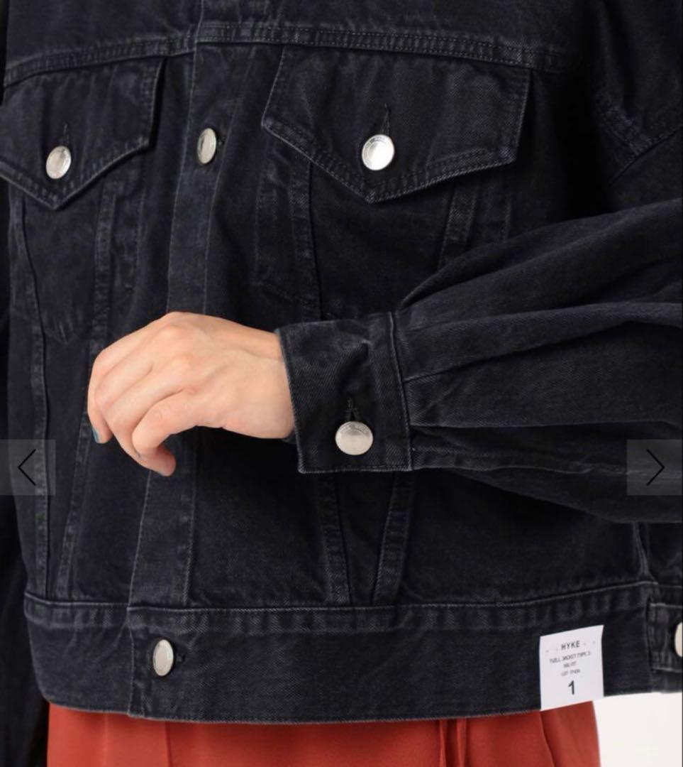 ★HYKE ハイク★バルーンスリーブデニムジャケット　美品　ブラック