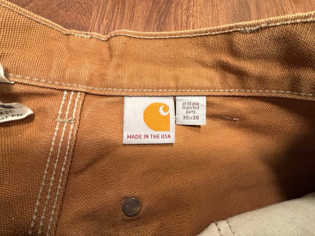 カーハートダブルニー made in USA W32 ベージュ