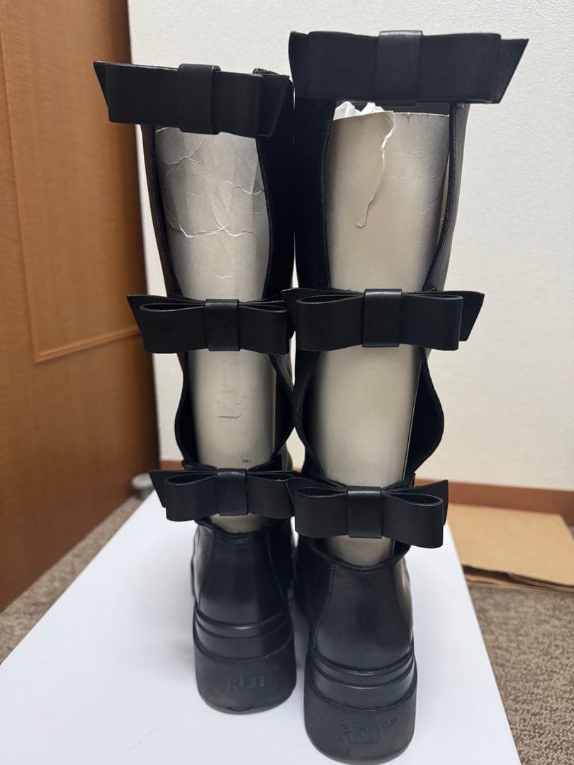 RED VALENTINOリボンロングブーツ 37