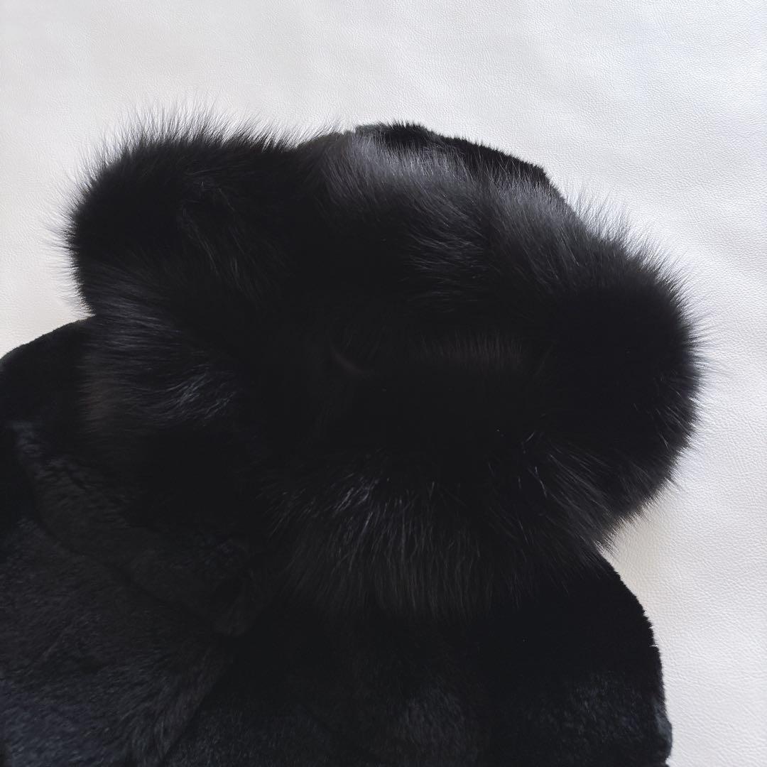 グレースコンチネンタル　ファーコートジャケット　ラビットファー　ブラック　36