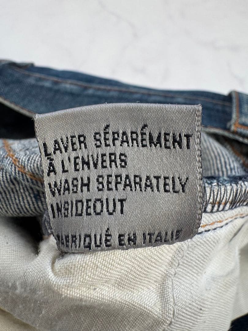 ディオールオム スリム テーパードジーンズ 27 イタリア製 ユーズド加工