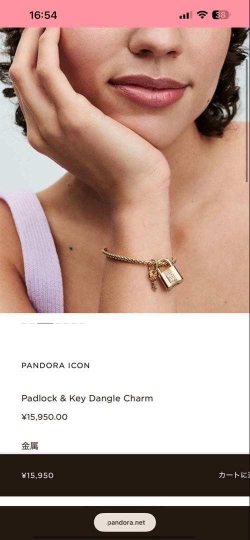 PANDORA ネックレスチャームセット　love