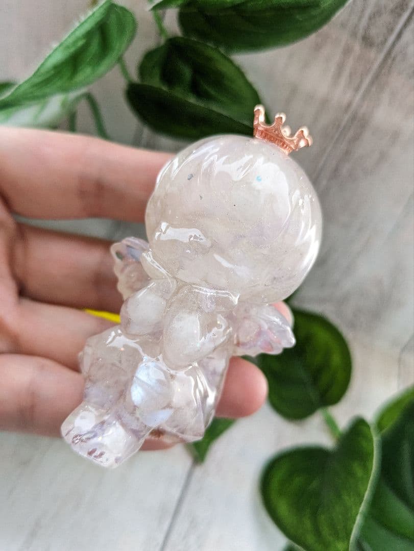 【つる927】ローズクォーツのドレス形オルゴナイト☆他５点