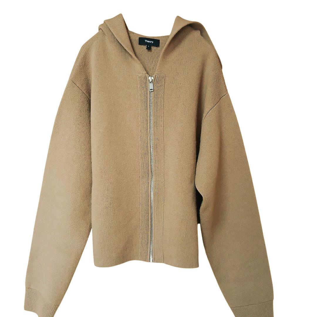 【Theory】24AW VARSITYHOODIE カシミヤ混 ジップパーカー