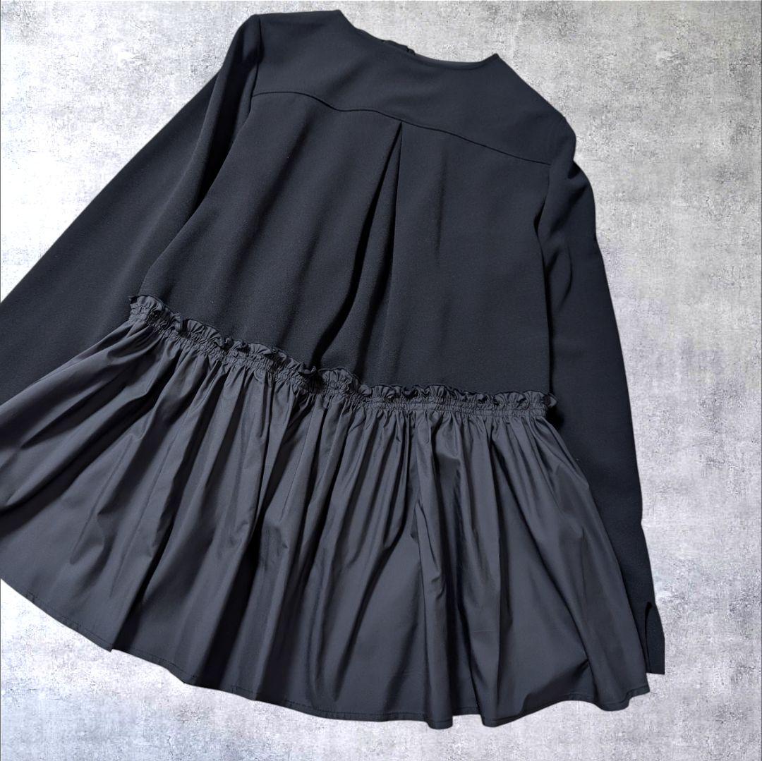 trois カットジョーゼット 裾切替ブラウス 晴れの日ブラウス