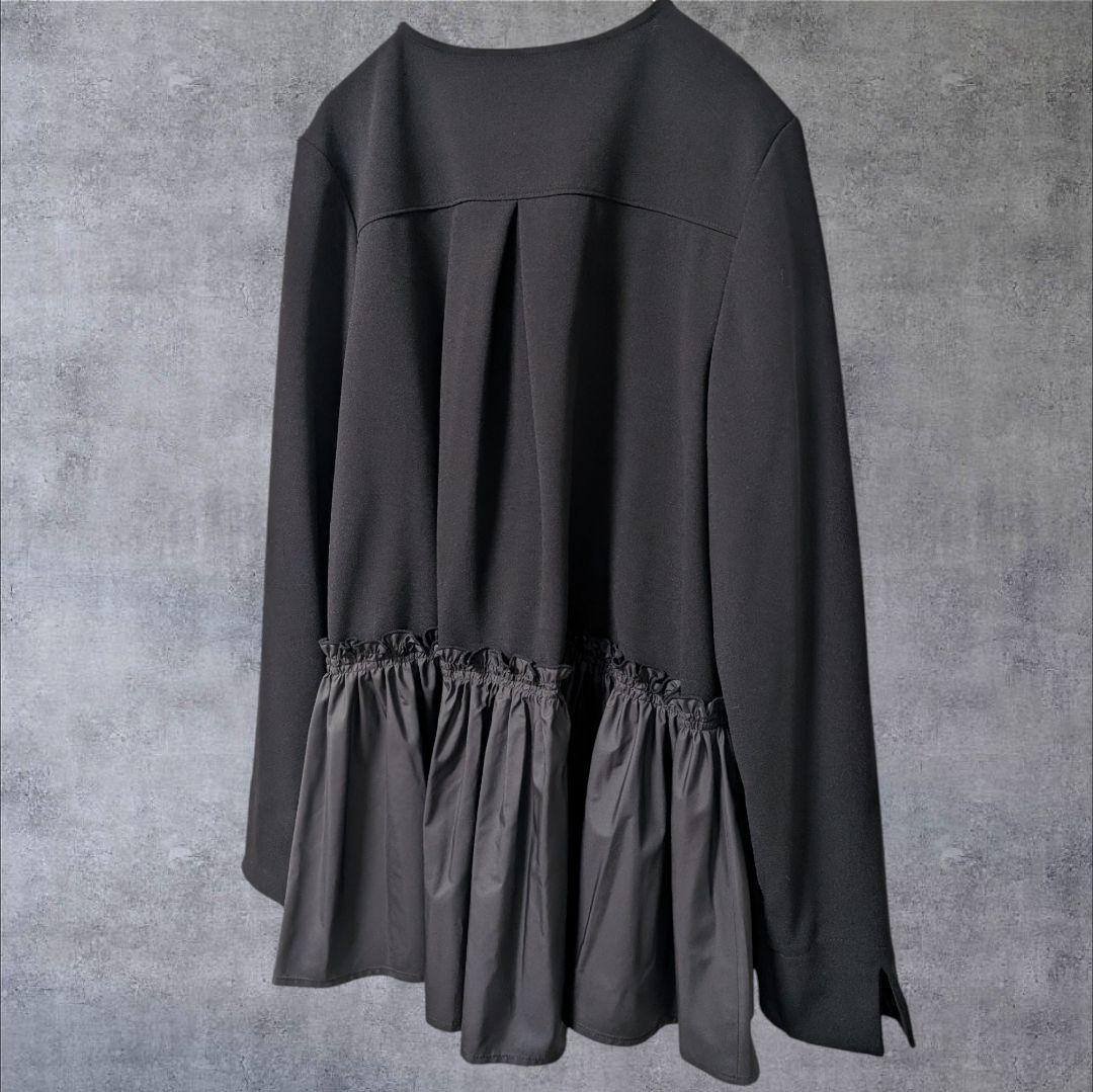 trois カットジョーゼット 裾切替ブラウス 晴れの日ブラウス