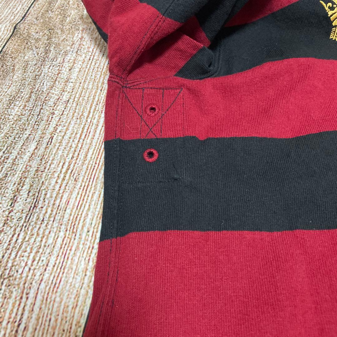 【希少】POLO RALPH LAUREN＊ワイドボーダー＊ラガーシャツ＊XL