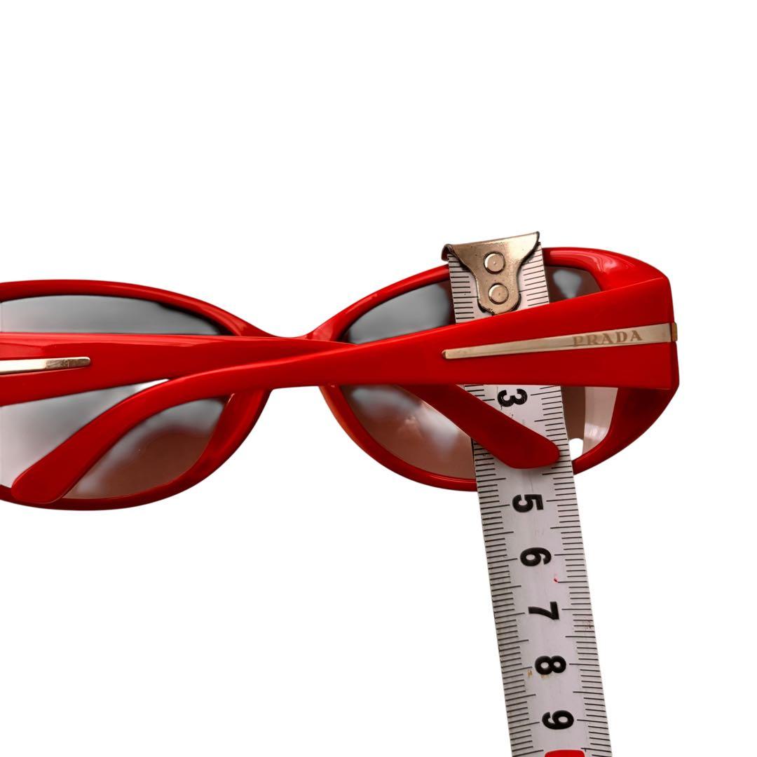 【未使用】プラダ★PRADA サングラス レッド 赤色 太フレーム メガネ