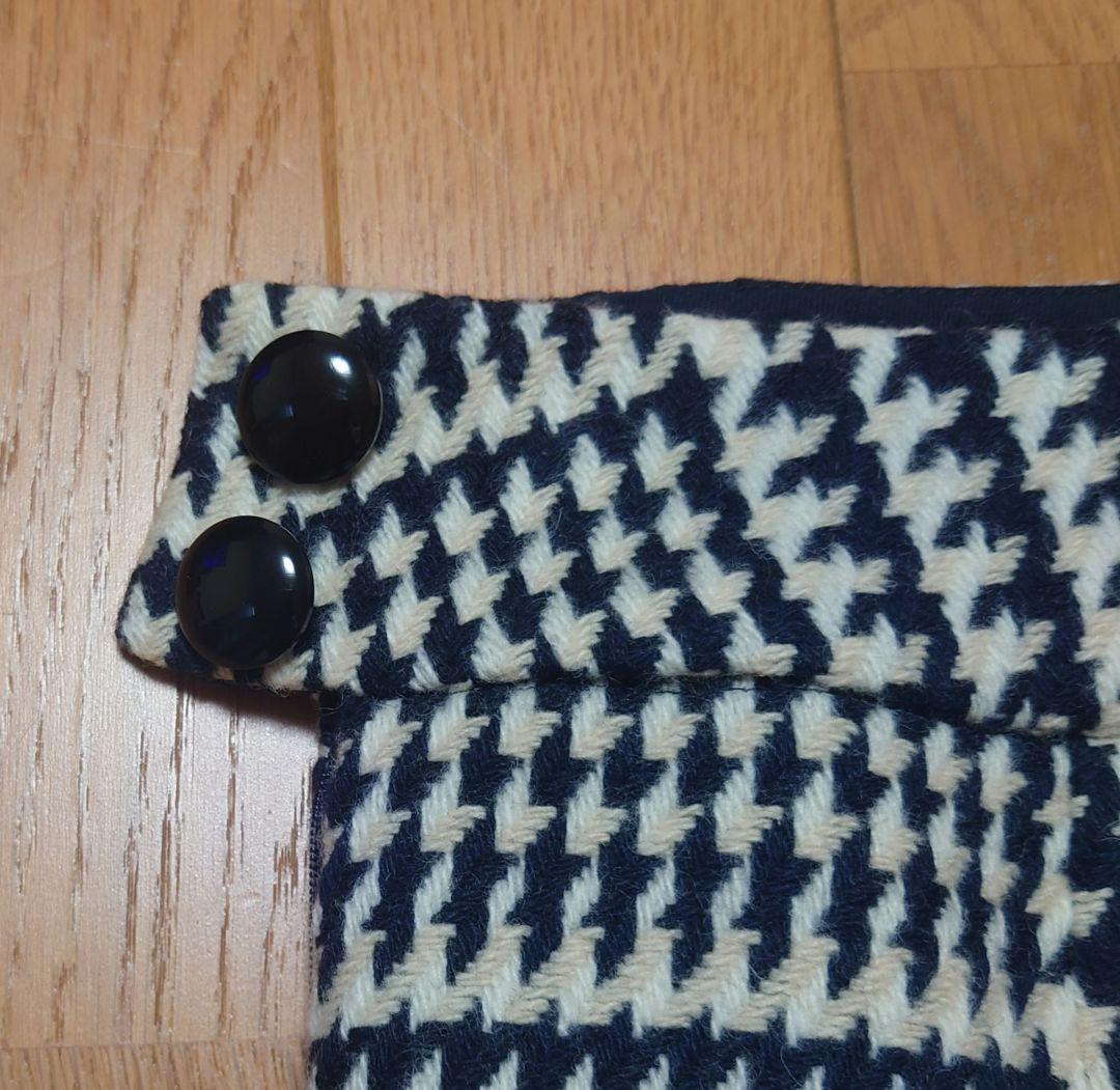 イエナ ロービングチェック台形スカート ネイビー サイズ40 美品！