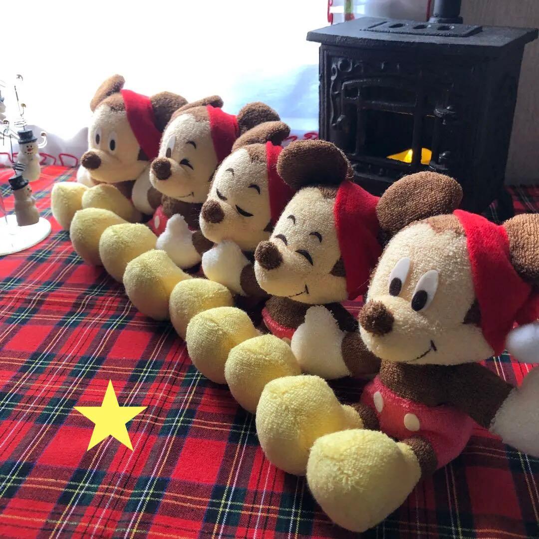 レトロ☆サンアンドスター☆MINIミニミッキーマウス☆サンタ☆ぬいぐるみ☆