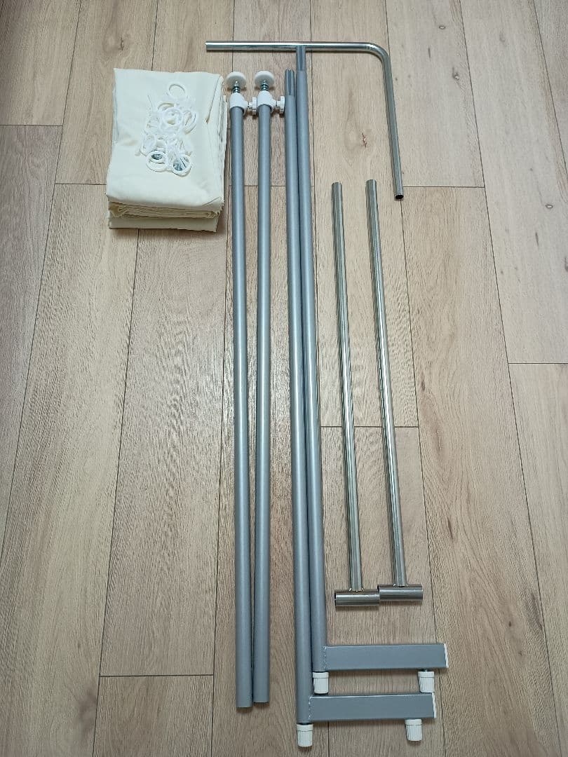 ★未使用★L字コーナー サロン用更衣室 簡単突っ張り式 目隠しカーテン