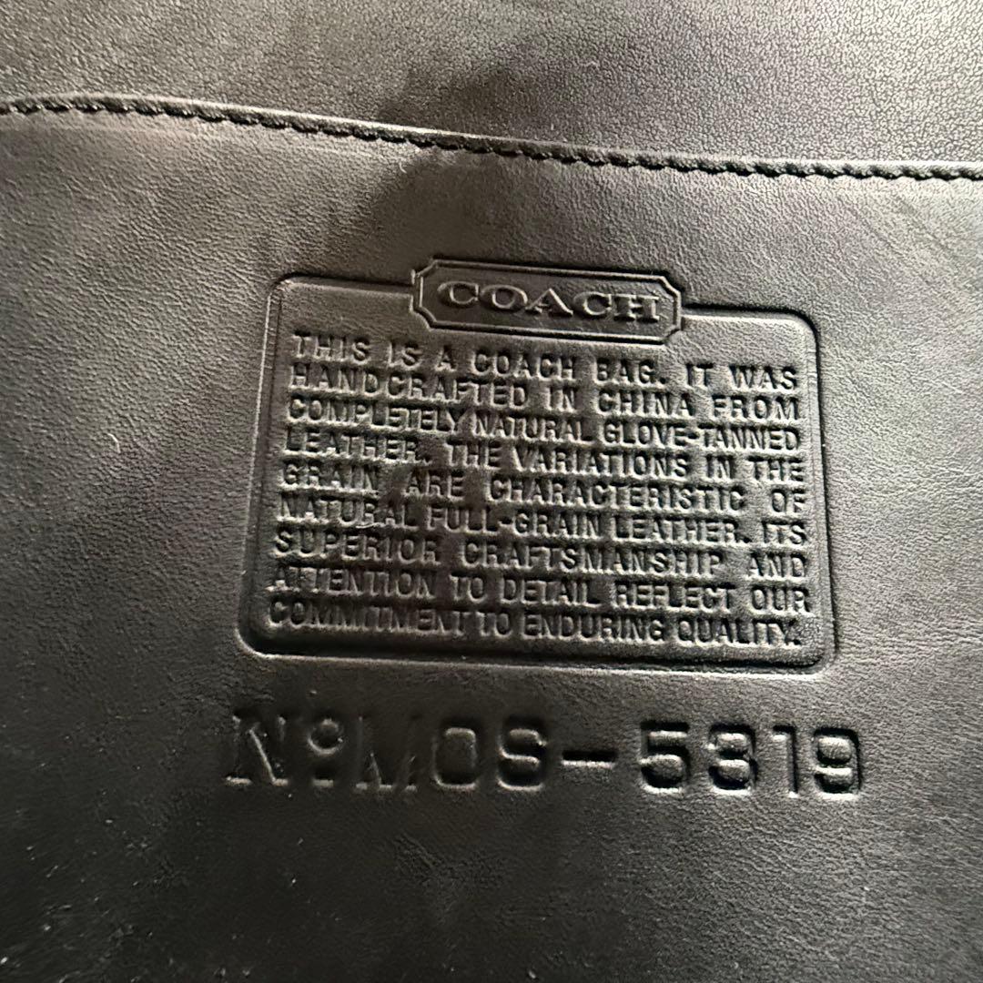 COACH オールドコーチ ビジネスバッグ 2way レザー クロスボディ 黒