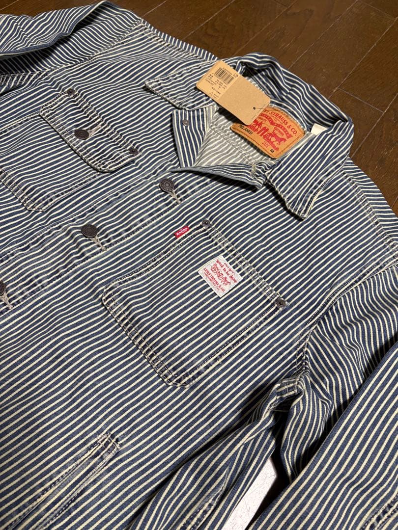 新品　リーバイス WORKWEAR SUNRISE トラッカー　ヒッコリー　M