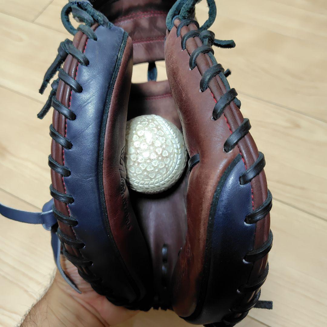 ハタケヤマキャッチャーミット軟式用 PRO-M08 ブラウン/ネイビー