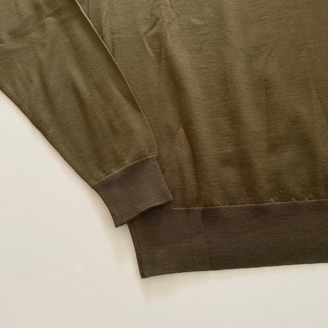 未使用 john smedley タートルネック 30ゲージ M カーキ