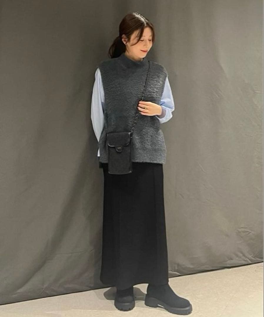 新品★ストレッチ ショートブーツ 黒 UNITED ARROWS ¥31900