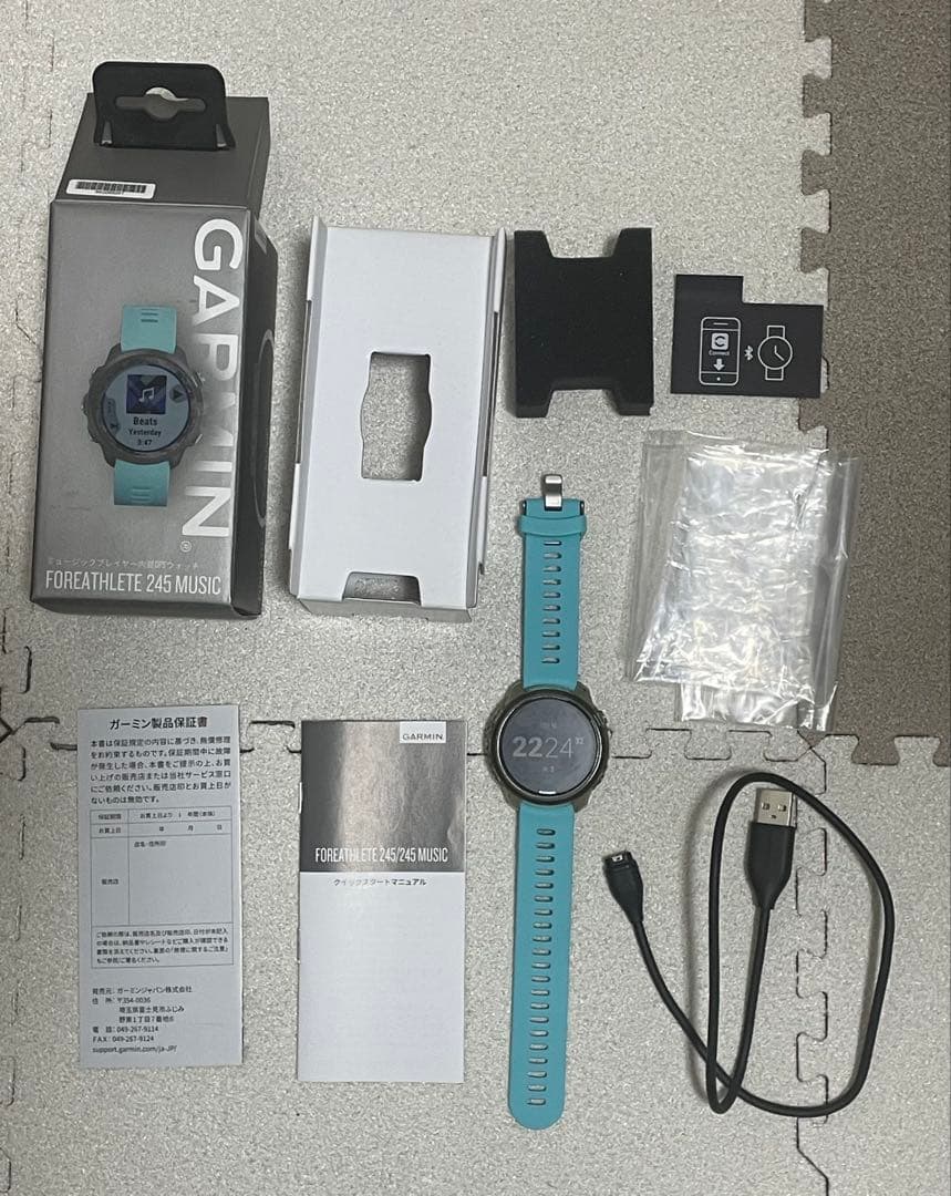 GARMIN FOREATHLETE 245 MUSIC 水色
