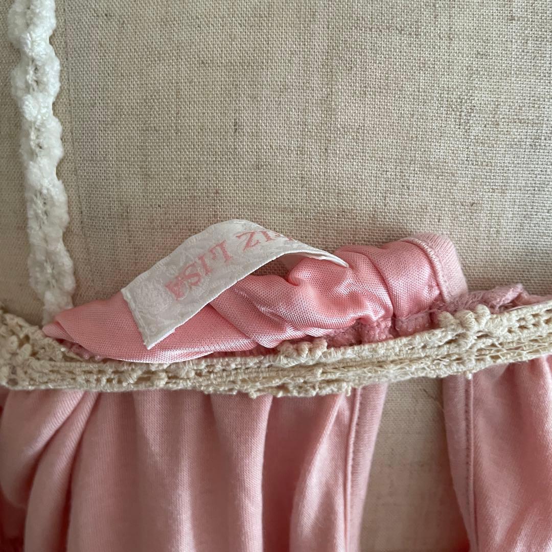 00s 希少 LIZLISA オフショルレースアップボヘミアンチュニック 姫カジ