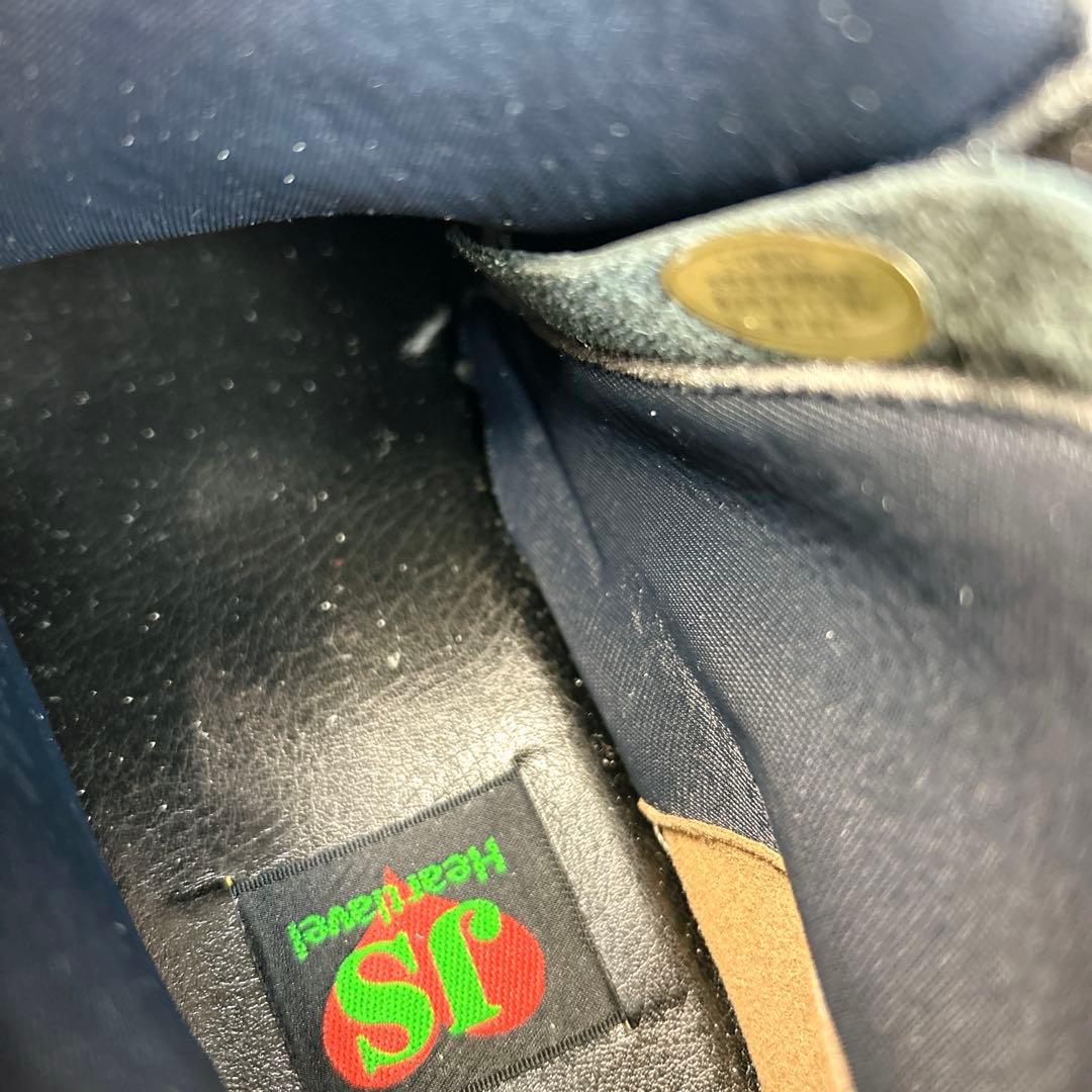 新品【JSハートレーベル 】レザーショートブーツ/花/ジップ/厚底/コンフォート