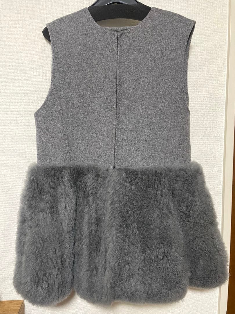 ANAYI アナイ ウールファーペプラムジレ