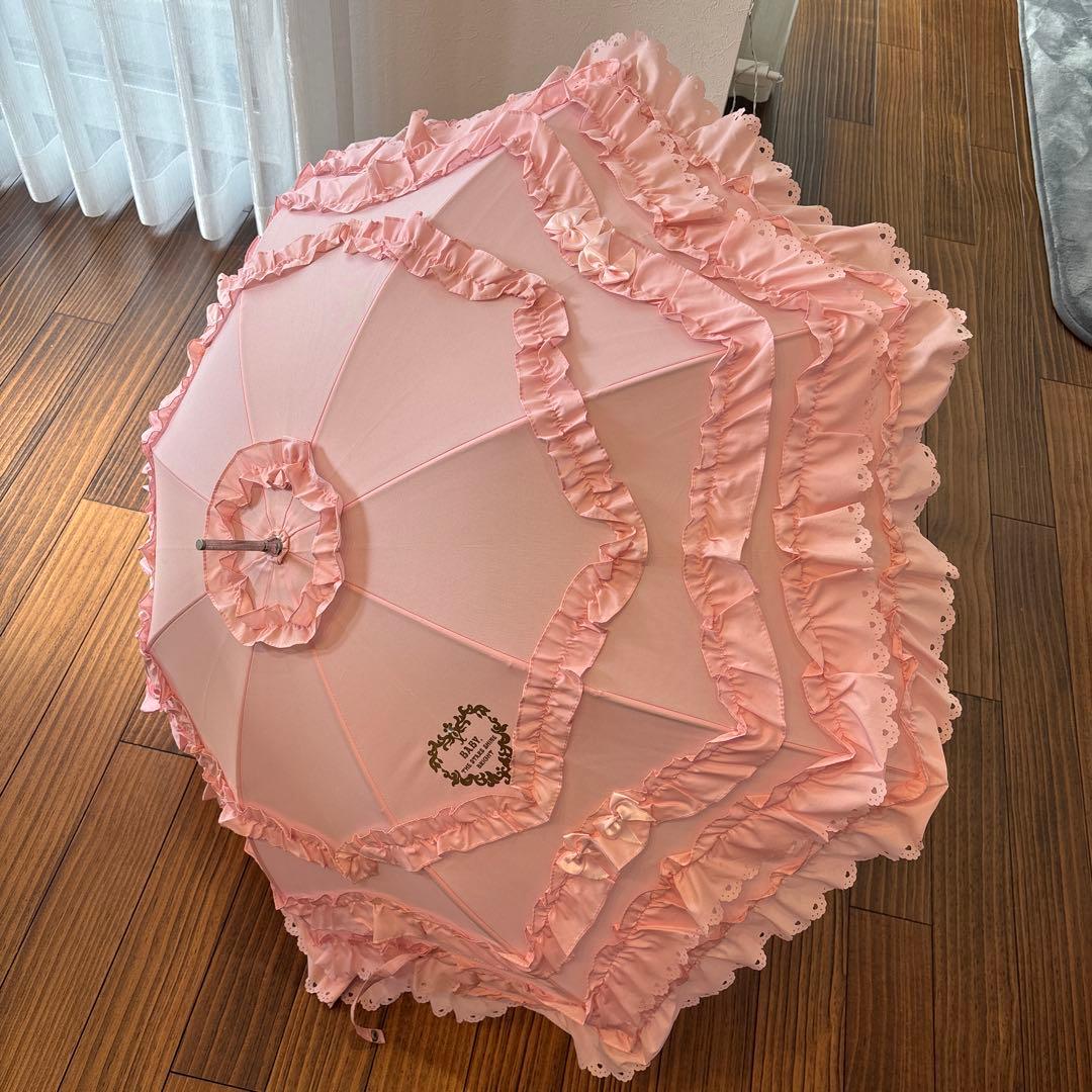 フリル付きピンク日傘 ベイビーザスターズシャインブライト