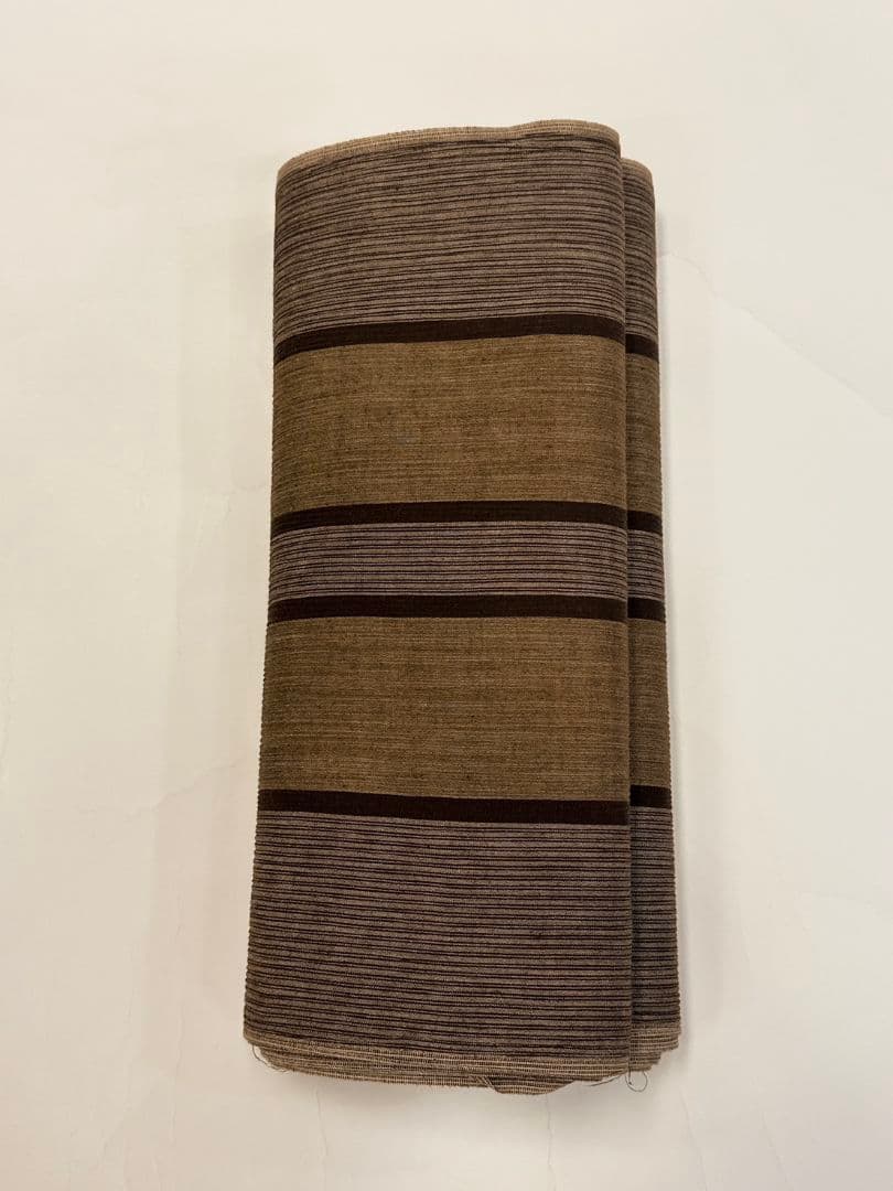 ❗️レア品❗️竺仙　綿１００％　綿しじら織り　蔵出し品　太縞　女浴衣反物　平畳み