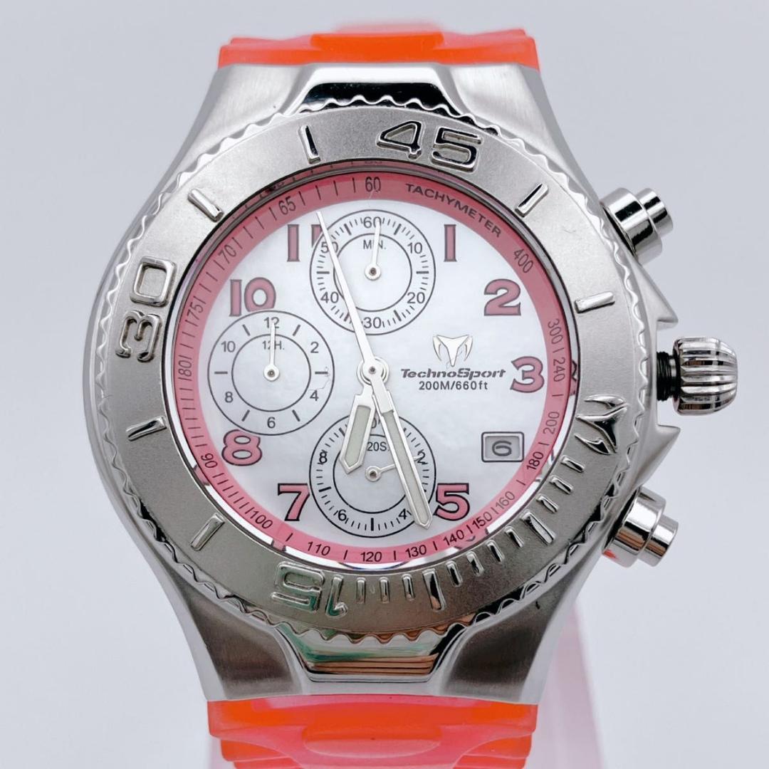 良品　TECHNOMARINE テクノマリーン　クロノグラフ　レディース　稼動