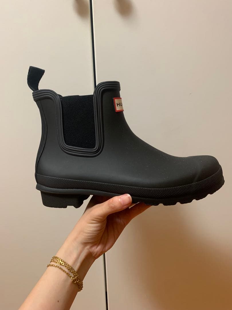 HUNTER レディース オリジナル チェルシー ブーツ - ブラック