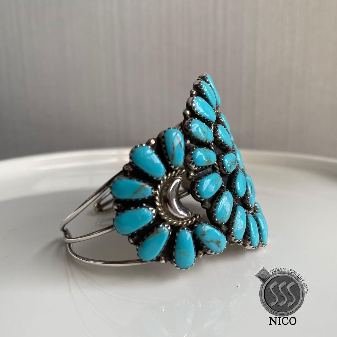 新品　ナバホ族　Navajo インディアンジュエリー　ターコイズ　バングル