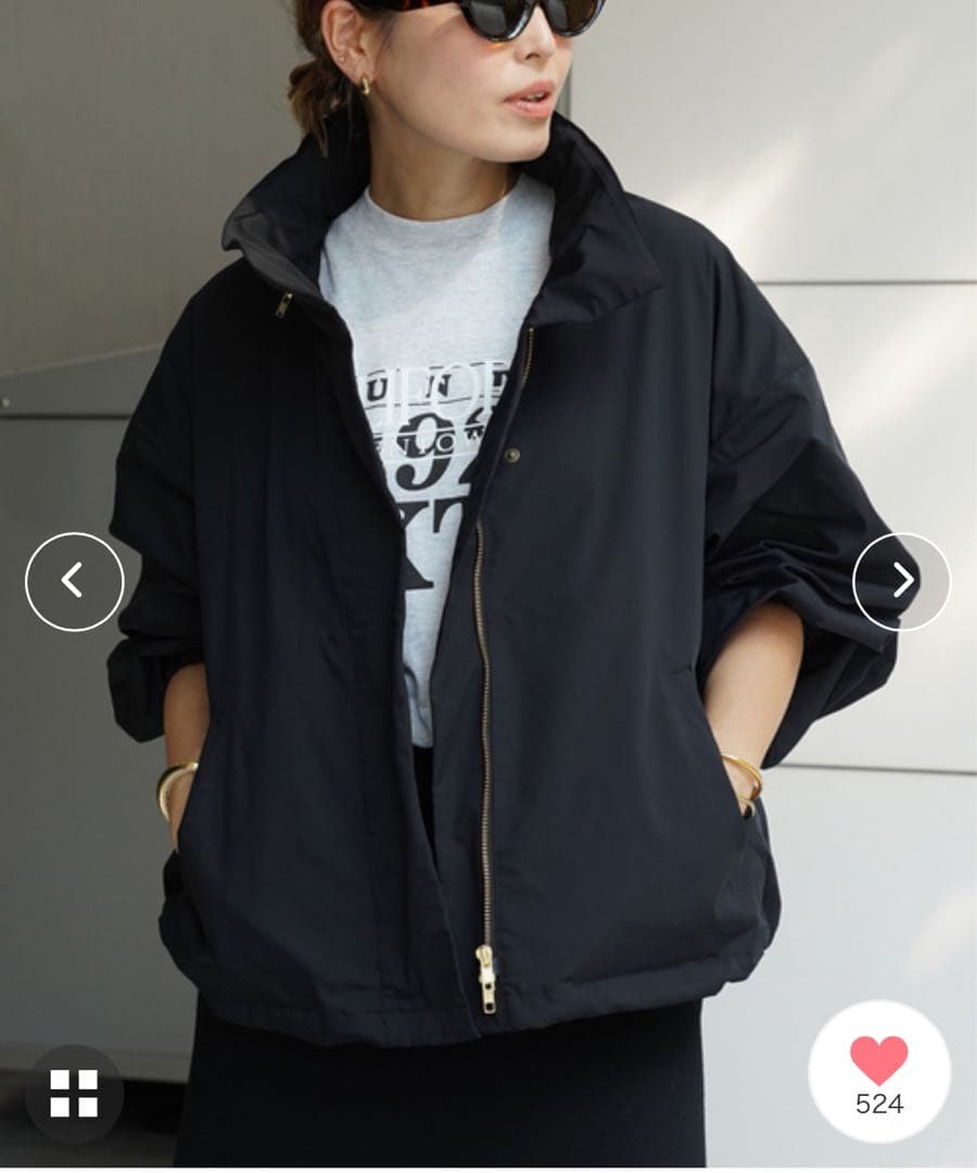 WASHED STAND ZIP ブルゾン