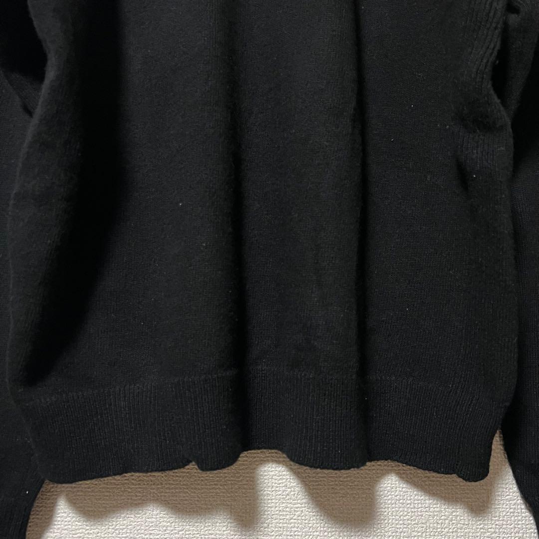 【メゾンキツネ】フォックスヘッド ニット ワンポイント ブラック