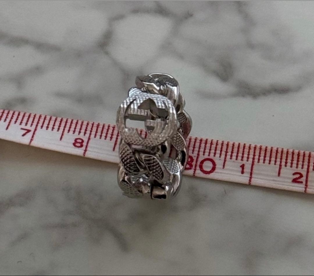 GUCCI ゴルメット チェーン ワイドピアス gg ロゴ インターロッキング