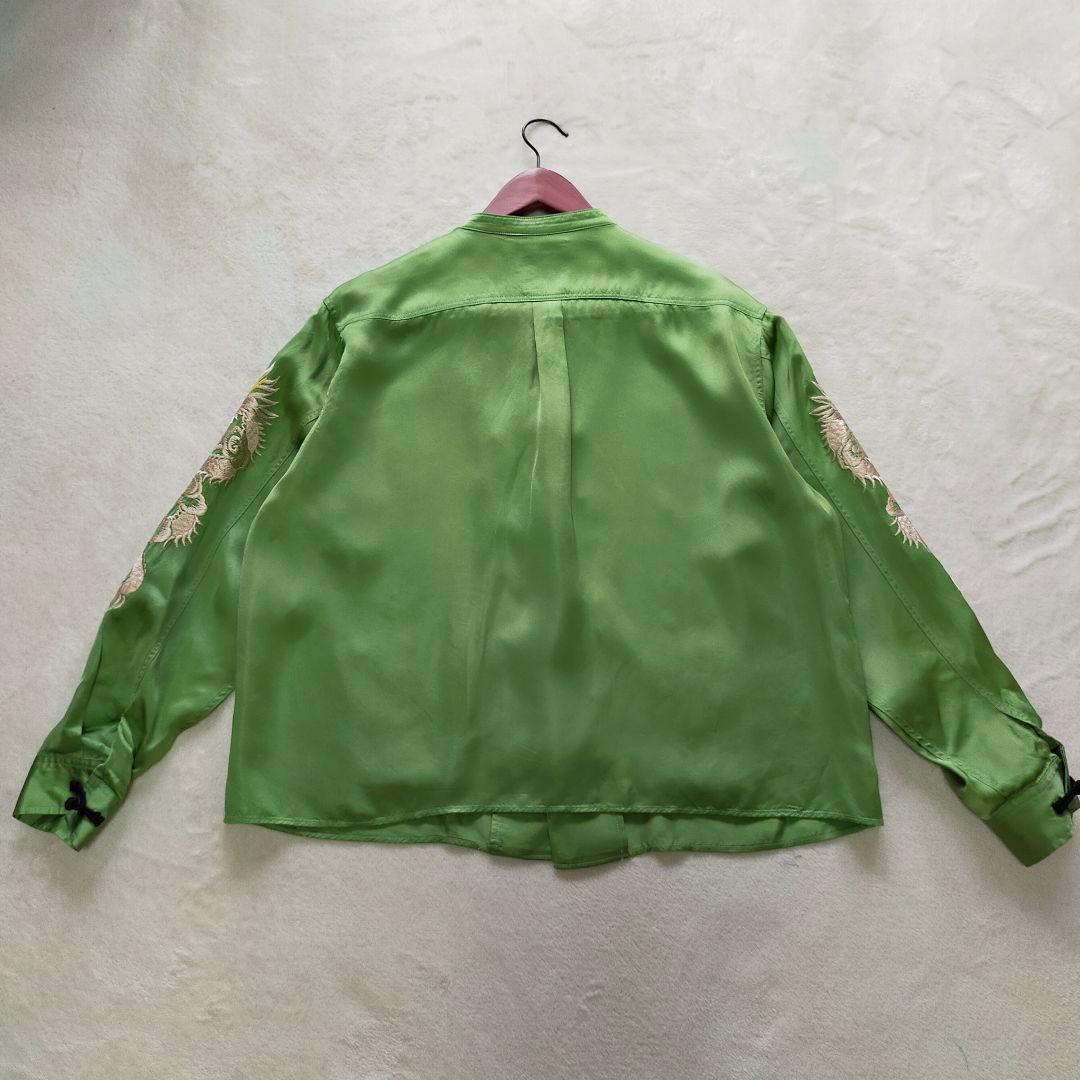 BEAMSBOY×東洋　龍刺繍　スカチャイナジャケット　チャイナシャツ