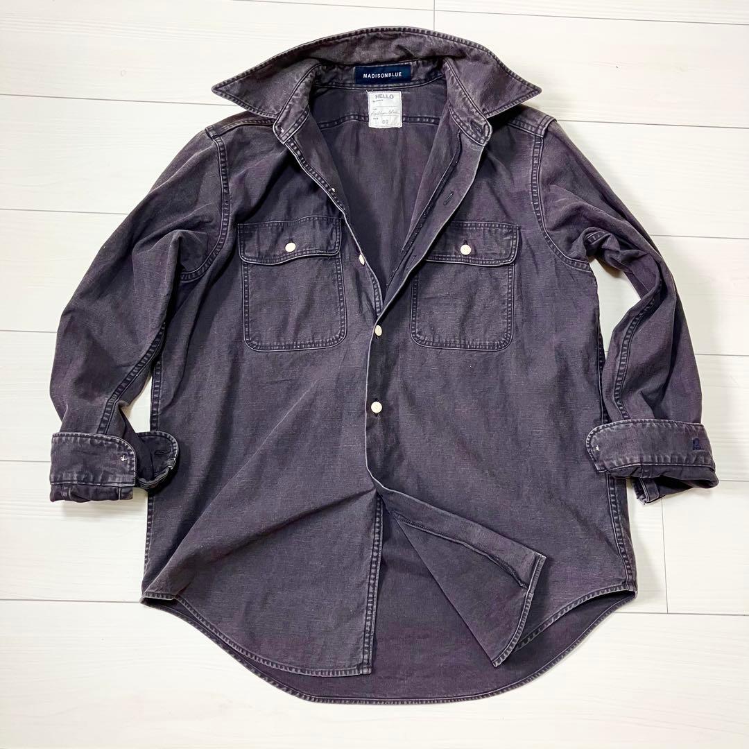 美品✨ マディソンブルー 長袖 コットンシャツ B刺繍