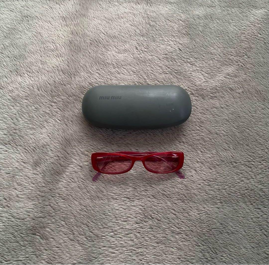 小物 2000s miumiu square sunglasses