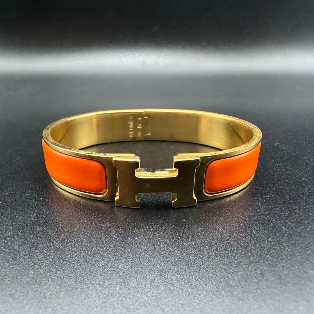 極美品✨　エルメス　バングル　ブレスレット　Hクリック　 ゴールド　857