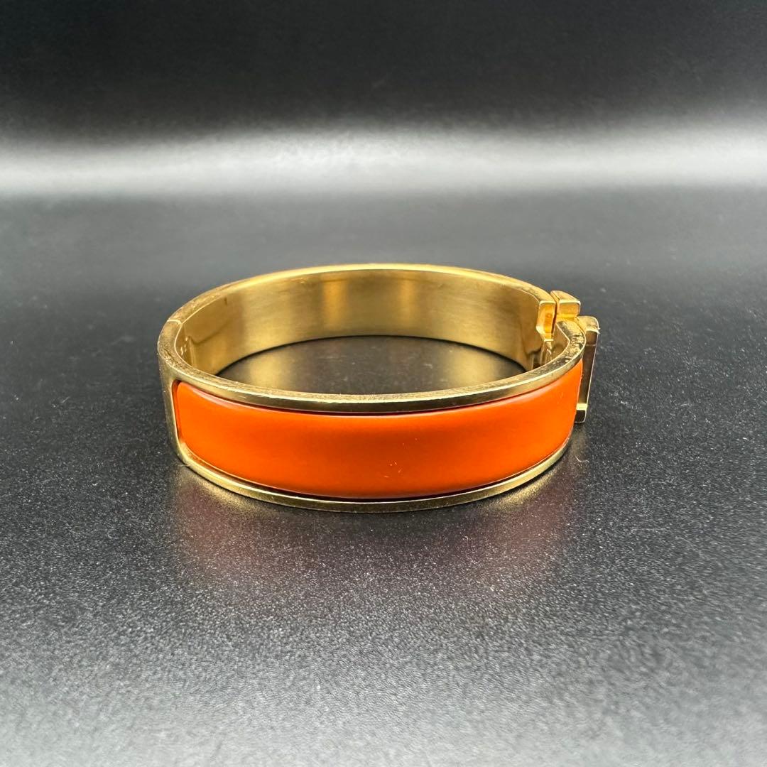 極美品✨　エルメス　バングル　ブレスレット　Hクリック　 ゴールド　857