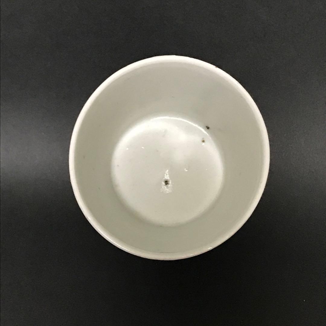 蕎麦猪口　そば猪口　露草文　高台　厚底　酒器　盃　初期　古伊万里　骨董　古美術