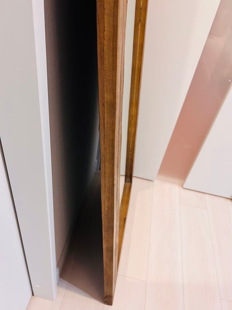 天然木　クラッシュゲート　スタンドミラー　ヴィンテージ古材　壁掛け可能