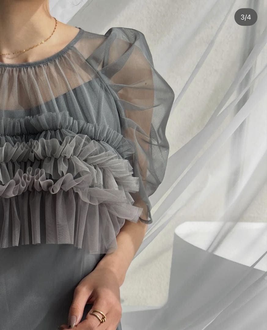 値引き交渉可　LE’RURE Ruffletulleairydress リルアー