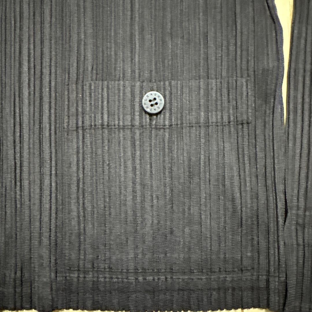 【プリーツプリーズ】ダークブラウンプリーツジャケット風シャツ